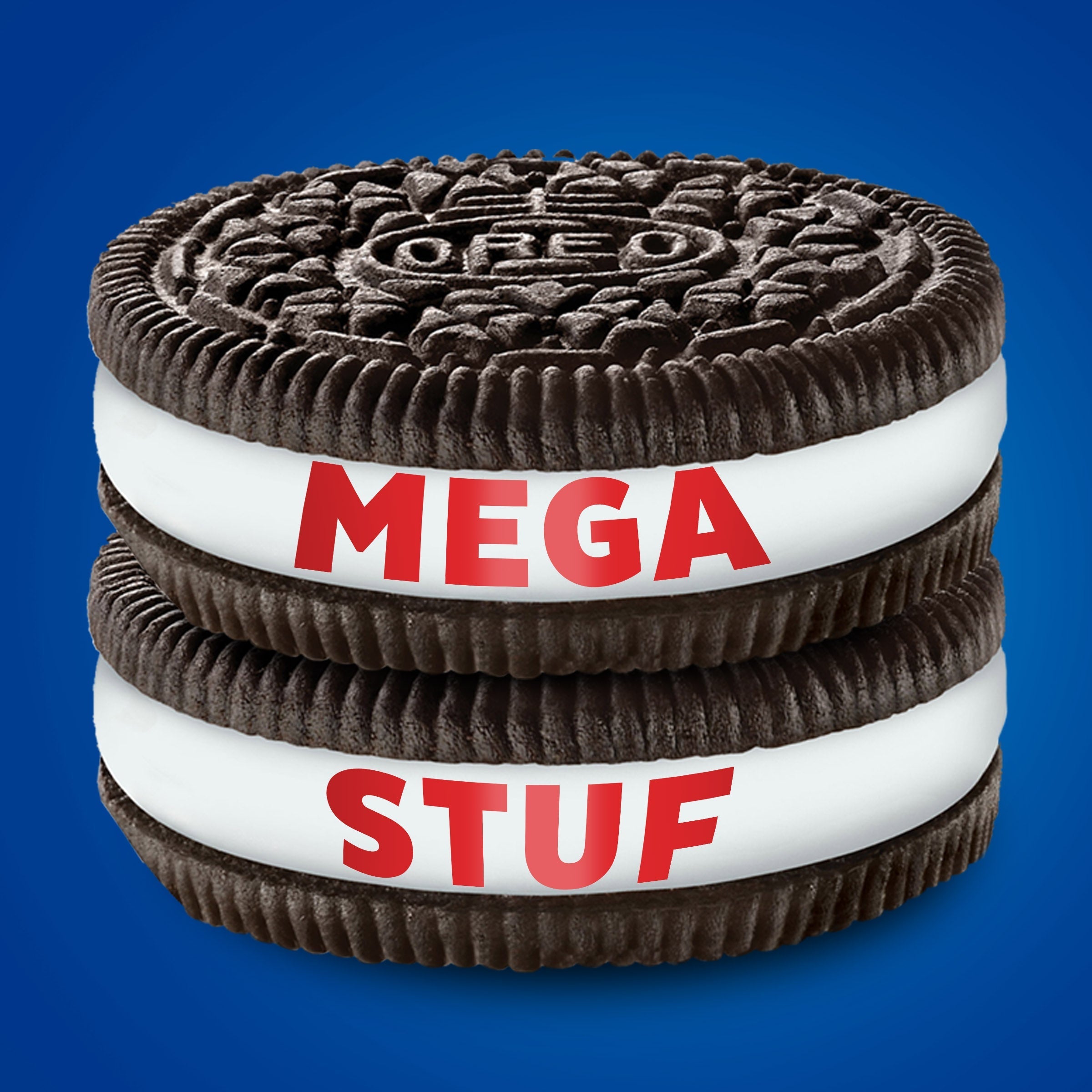 Mega Stuf Chocolate Sandwich Cookies, Family Size A2