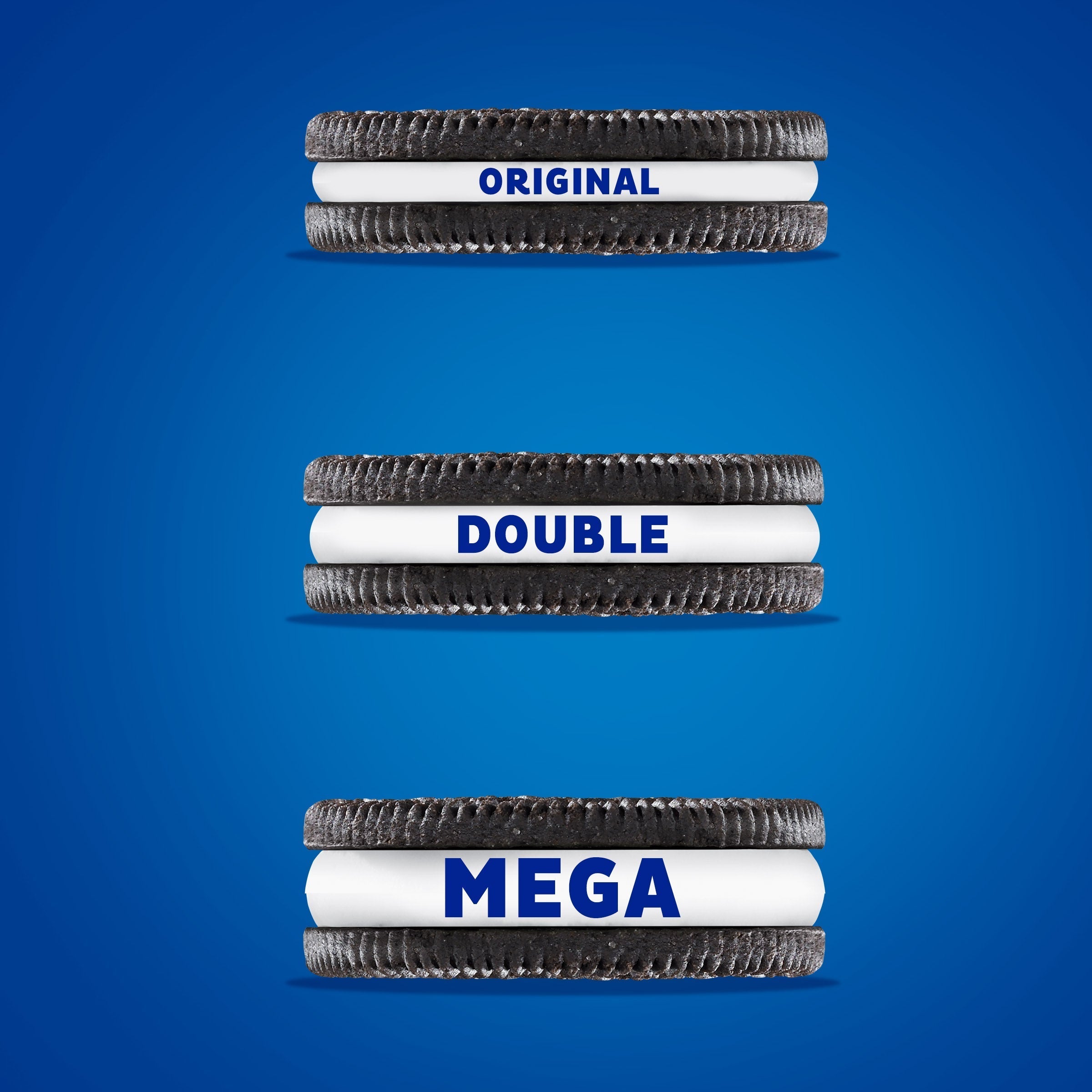 Mega Stuf Chocolate Sandwich Cookies, Family Size, 2 Pack V8