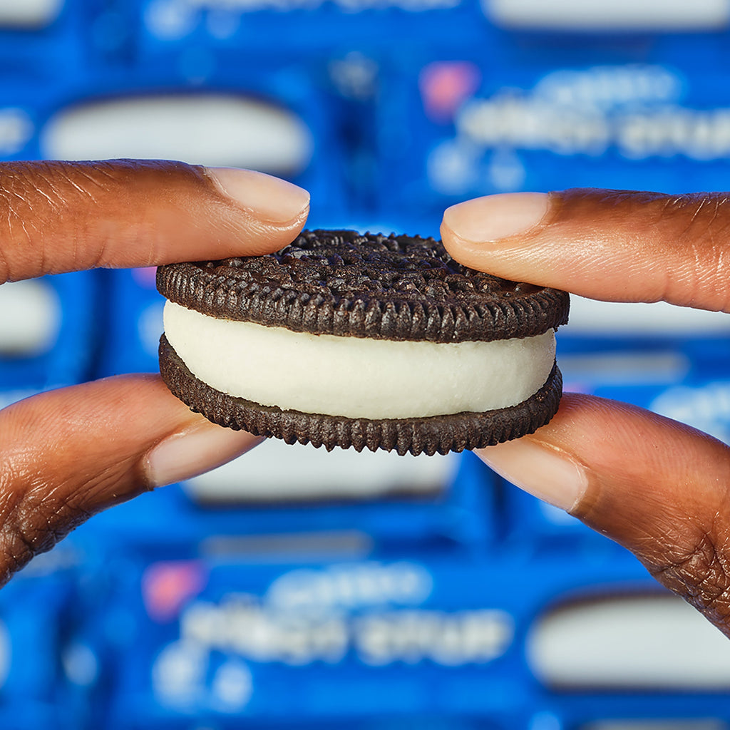 Mega Stuf Chocolate Sandwich Cookies, Family Size, 2 Pack V8