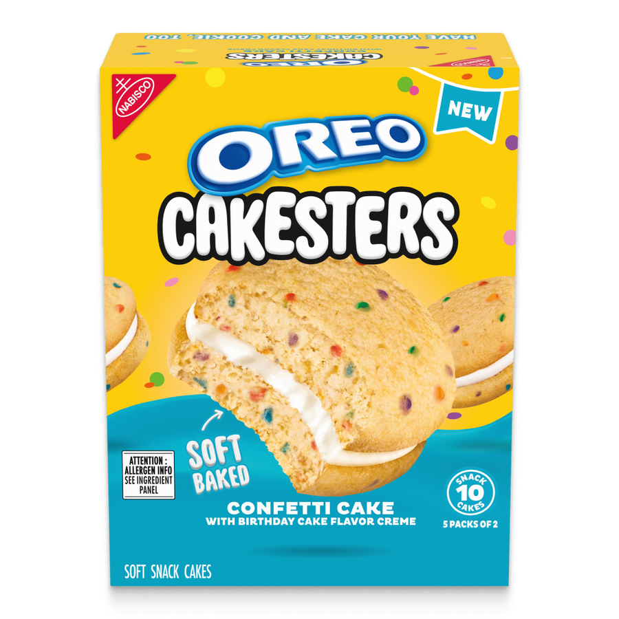 Cakesters Confetti Cake Soft Snack Cakes, Snack Packs J8