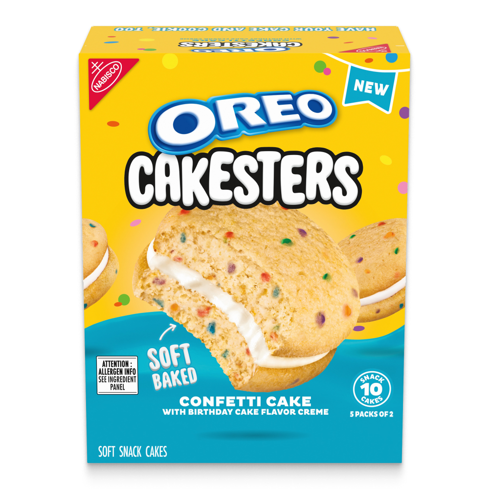 Cakesters Confetti Cake Soft Snack Cakes, Snack Packs, 2 Pack N3