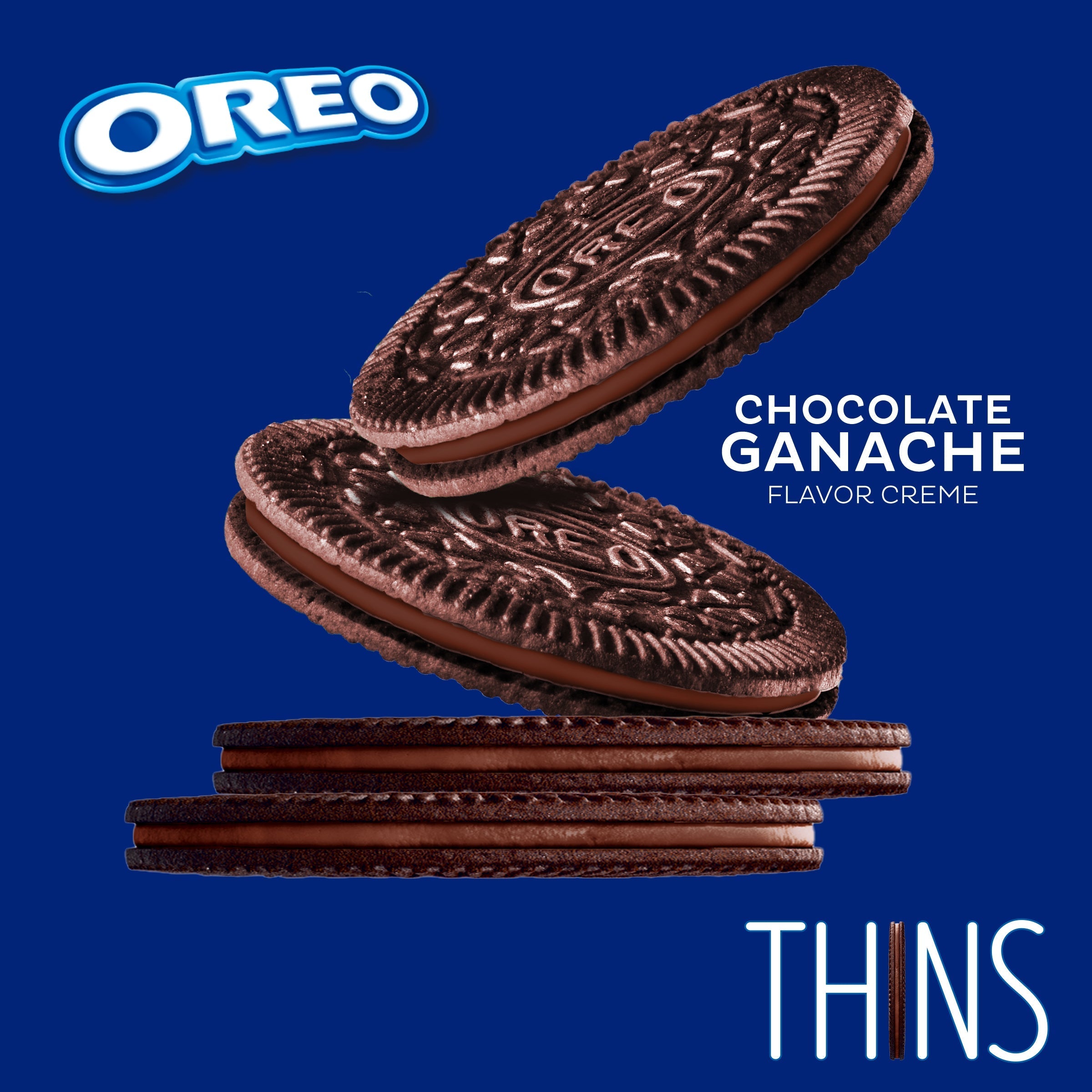 Thins Chocolate Ganache Creme Sandwich Cookies, Family Size, 2 Pack X7