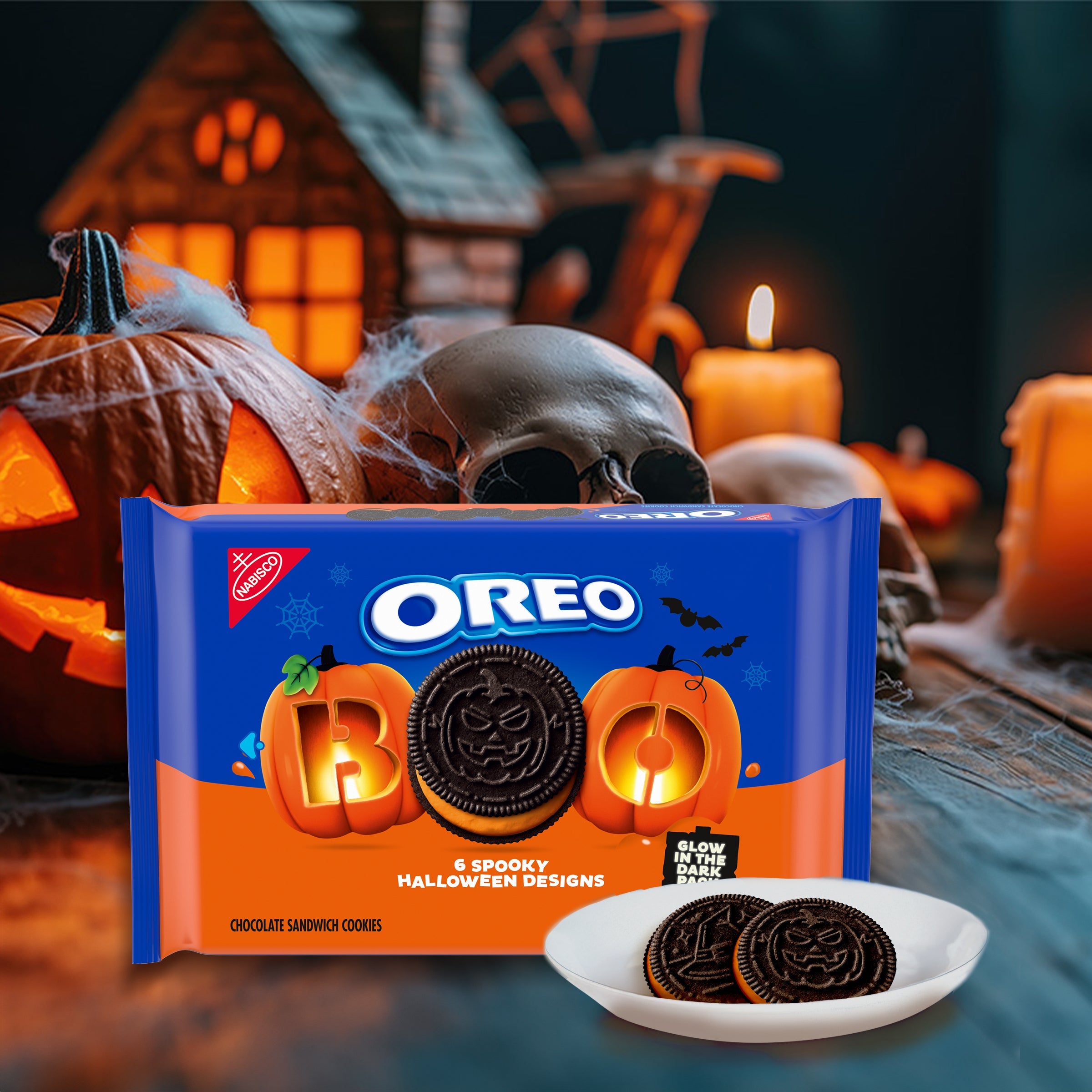Orange Creme Halloween Cookies, Limited Edition, 2 Pack X0