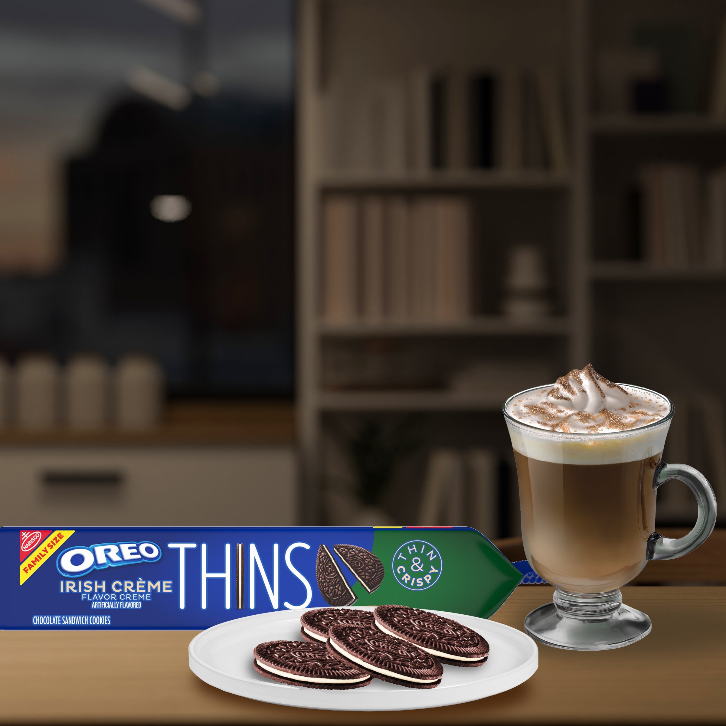 Thins Irish Crème Chocolate Sandwich Cookies, Family Size R3