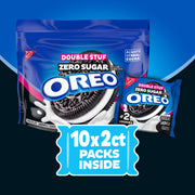 Zero Sugar Double Stuf Chocolate Sandwich Cookies, Snack Packs X8