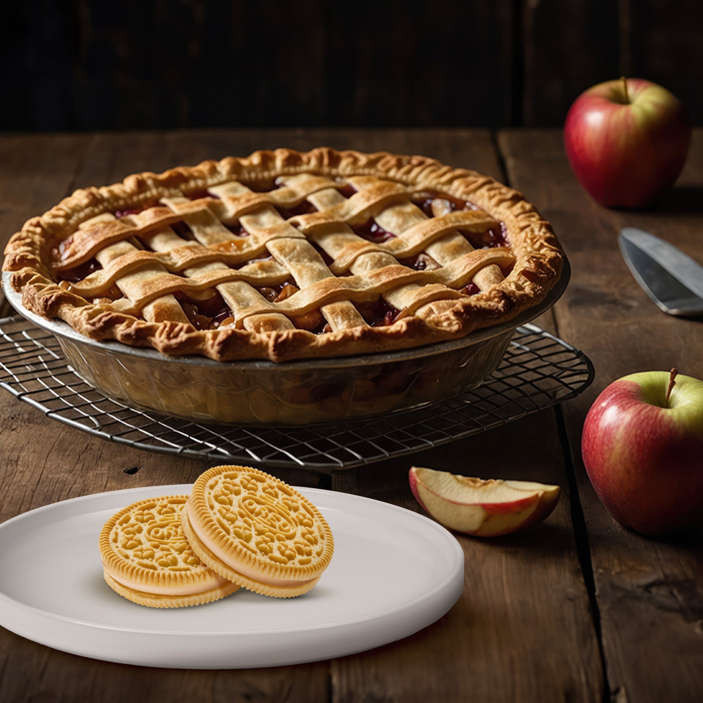Apple Pie a la Mode Sandwich Cookies, Limited Edition, 2 Pack V6