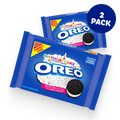 Birthday Cake Creme Chocolate Sandwich Cookies, Family Size, 2 Pack K9