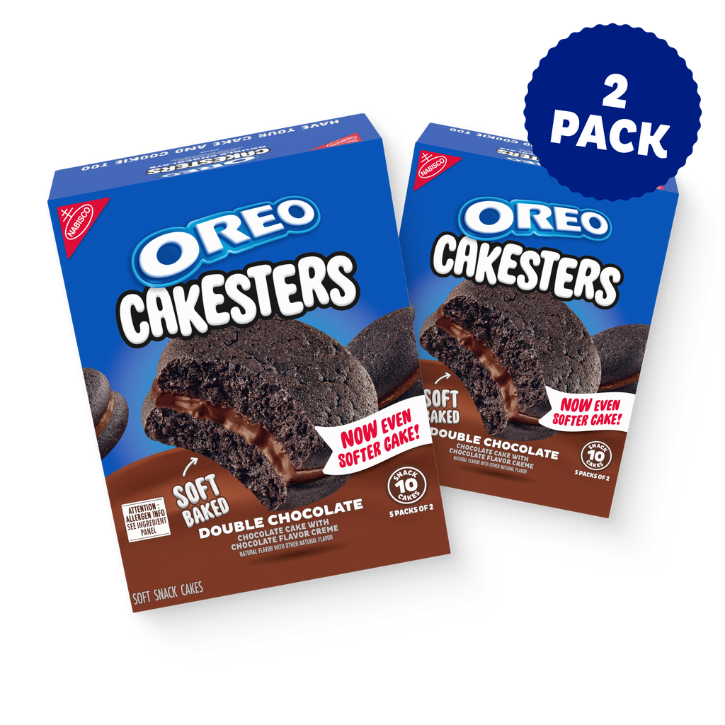 Cakesters Double Chocolate Soft Snack Cakes, Snack Packs, 2 Pack B5