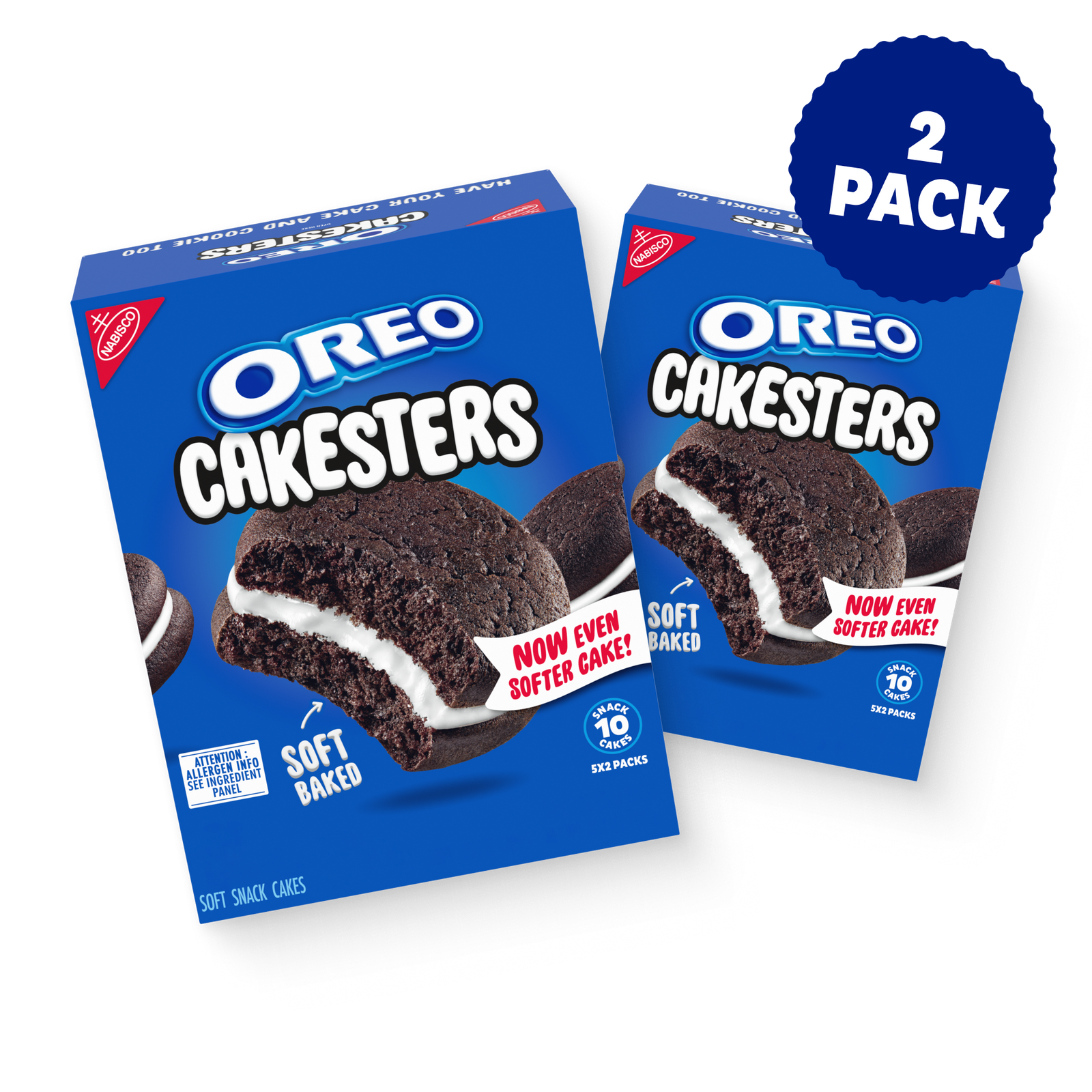 Cakesters Soft Snack Cakes, Snack Packs, 2 Pack P7