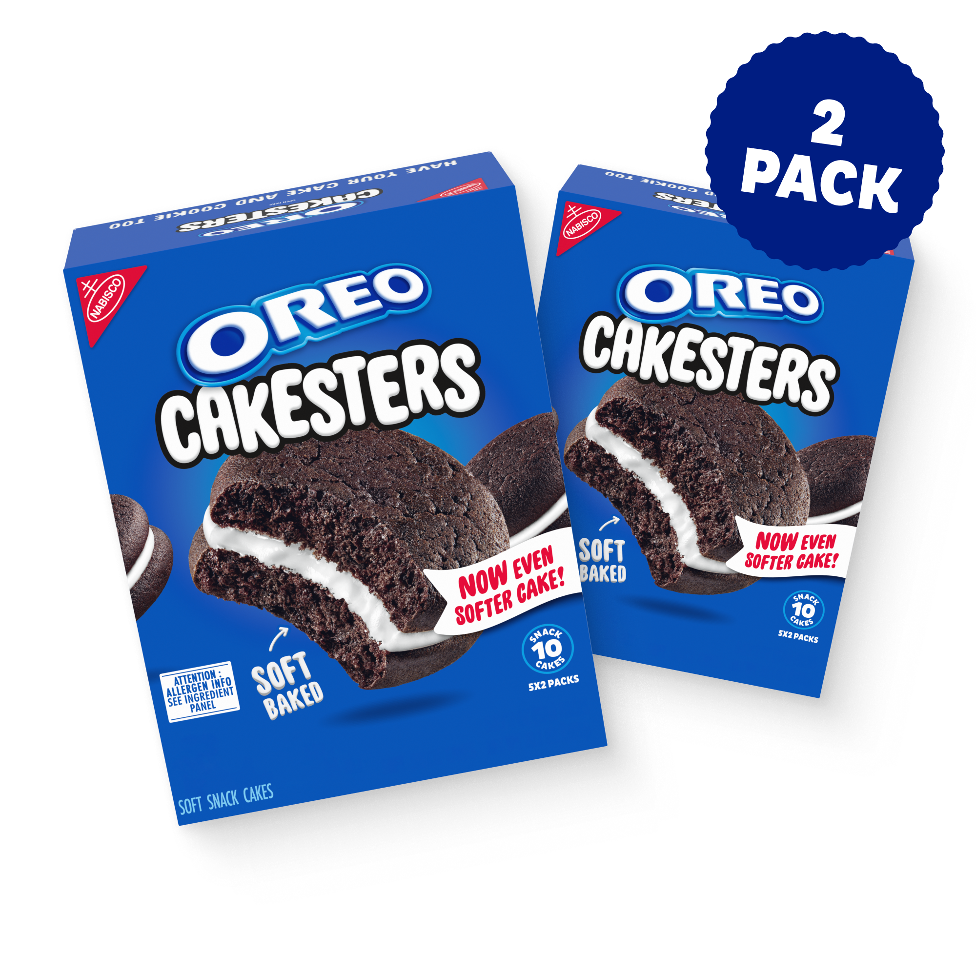 Cakesters Soft Snack Cakes, Snack Packs, 2 Pack P7