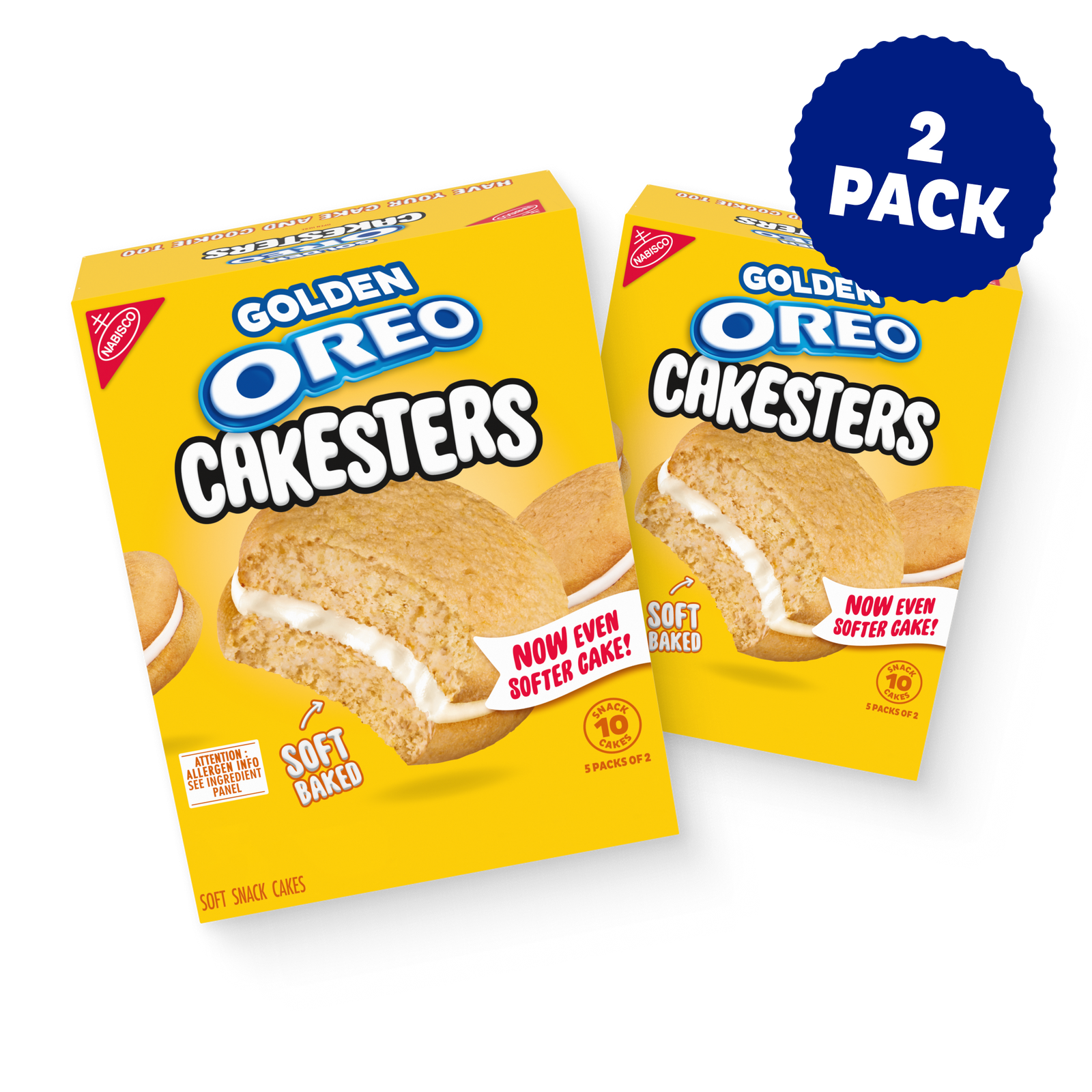 Golden Cakesters Soft Snack Cakes, Snack Packs, 2 Pack C9