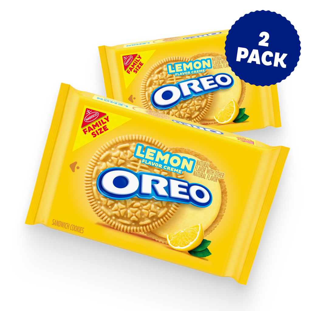 Lemon Creme Sandwich Cookies, Family Size, 2 Pack V3