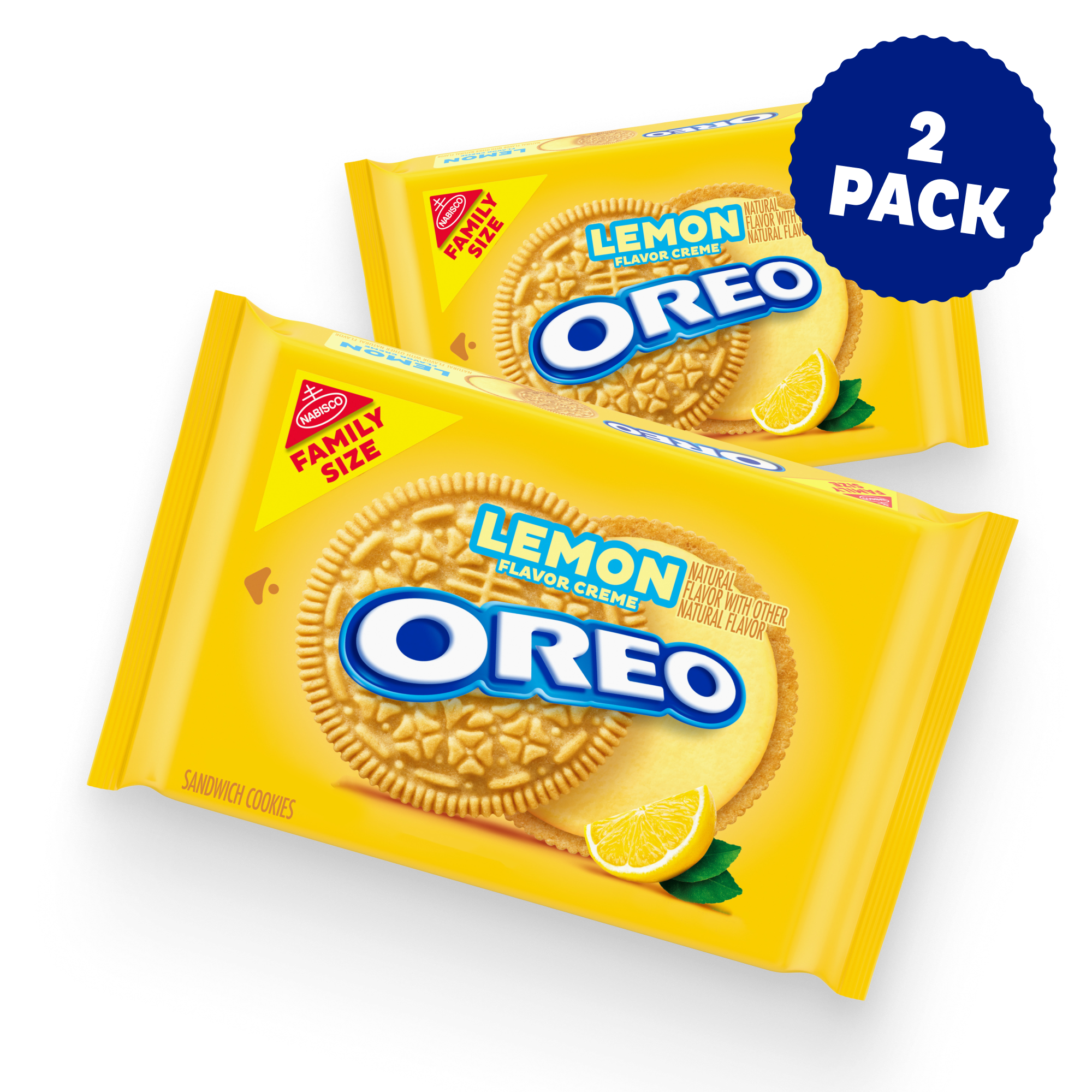 Lemon Creme Sandwich Cookies, Family Size, 2 Pack V3