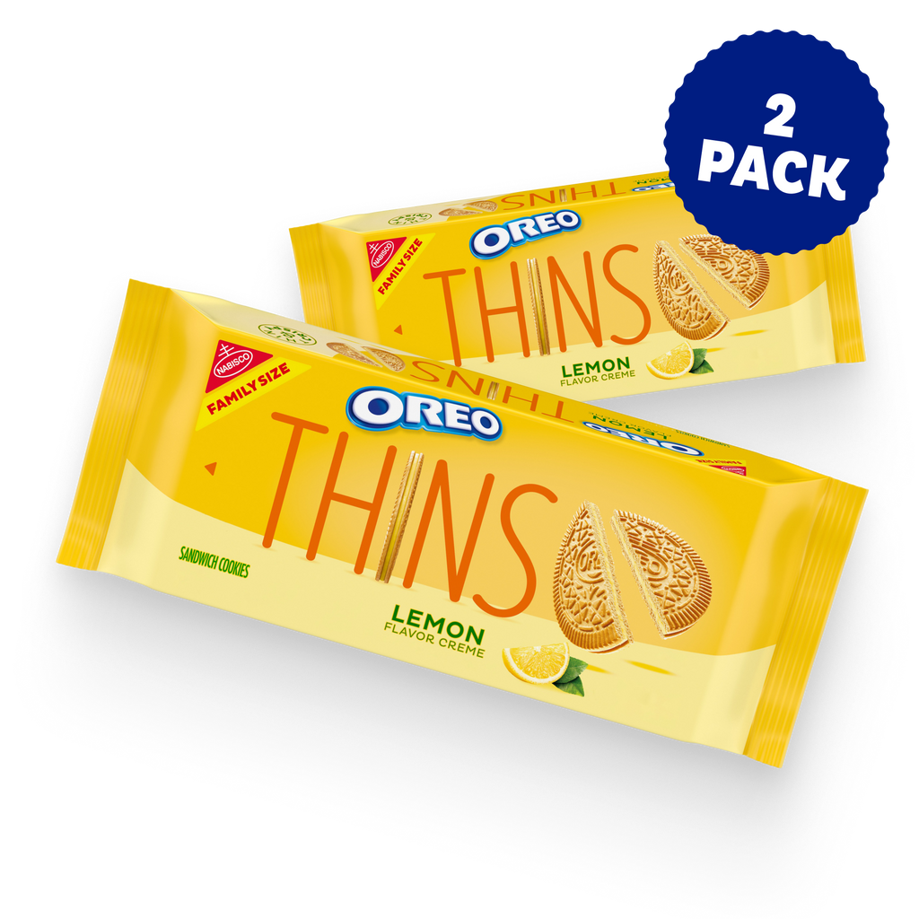 Thins Lemon Creme Sandwich Cookies, Family Size, 2 Pack X3