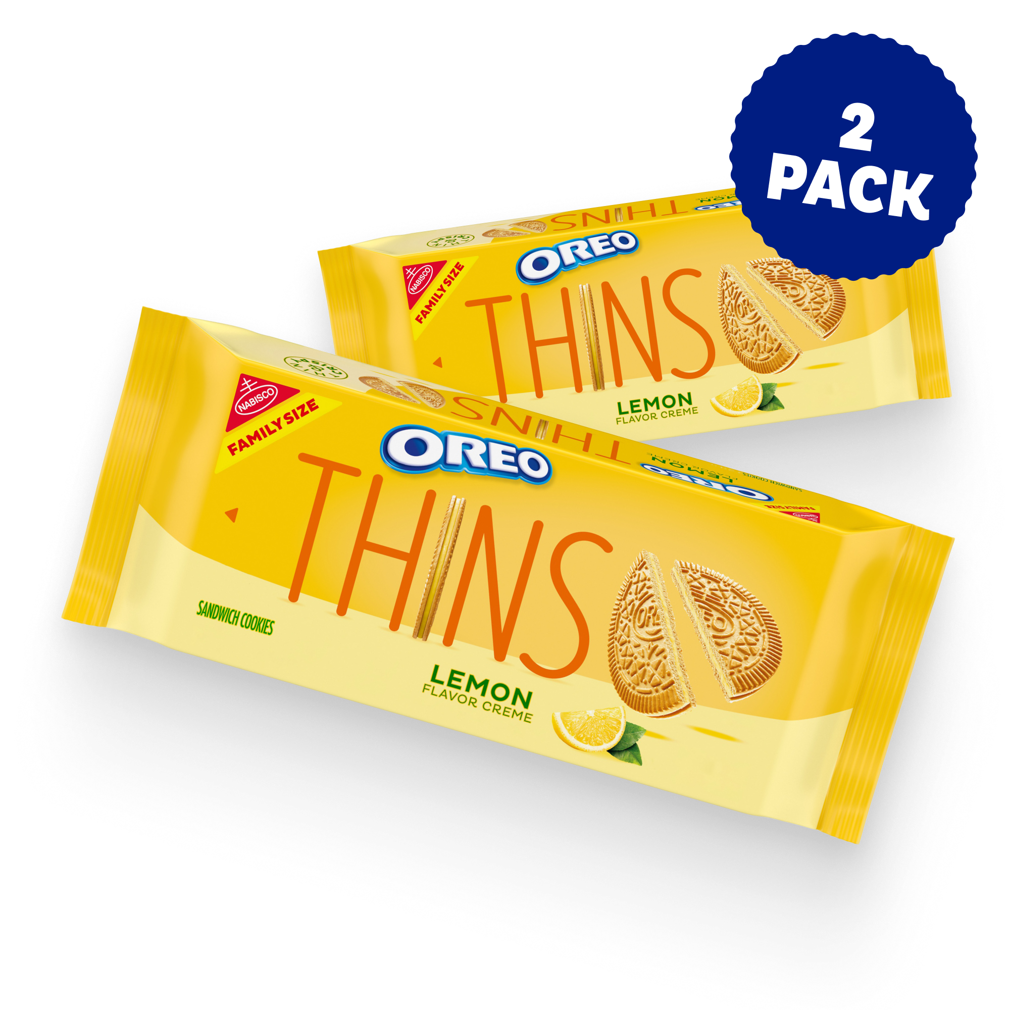 Thins Lemon Creme Sandwich Cookies, Family Size, 2 Pack Q8
