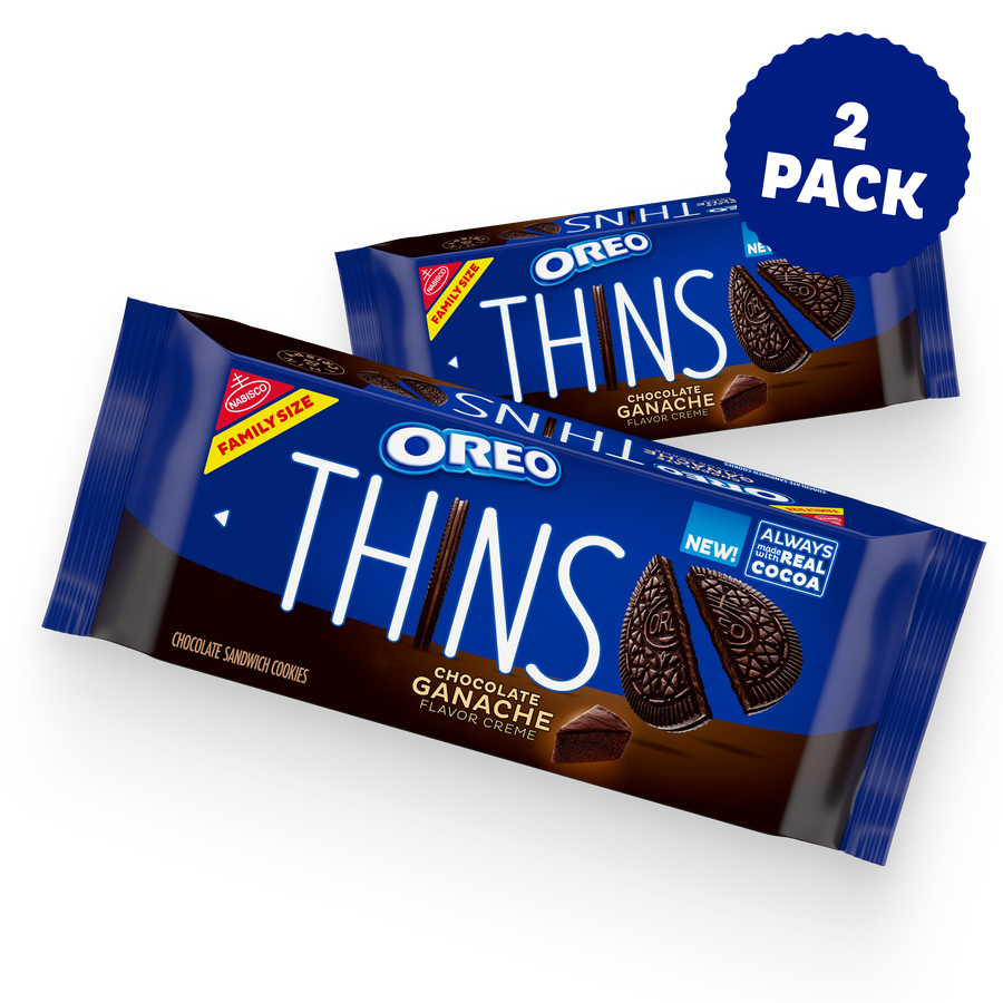 Thins Chocolate Ganache Creme Sandwich Cookies, Family Size, 2 Pack A8