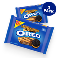 Toffee Crunch Creme With Sugar Crystals Chocolate Sandwich Cookies, Family Size, 2 Pack P6