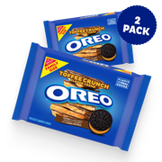 Toffee Crunch Creme With Sugar Crystals Chocolate Sandwich Cookies, Family Size, 2 Pack P6