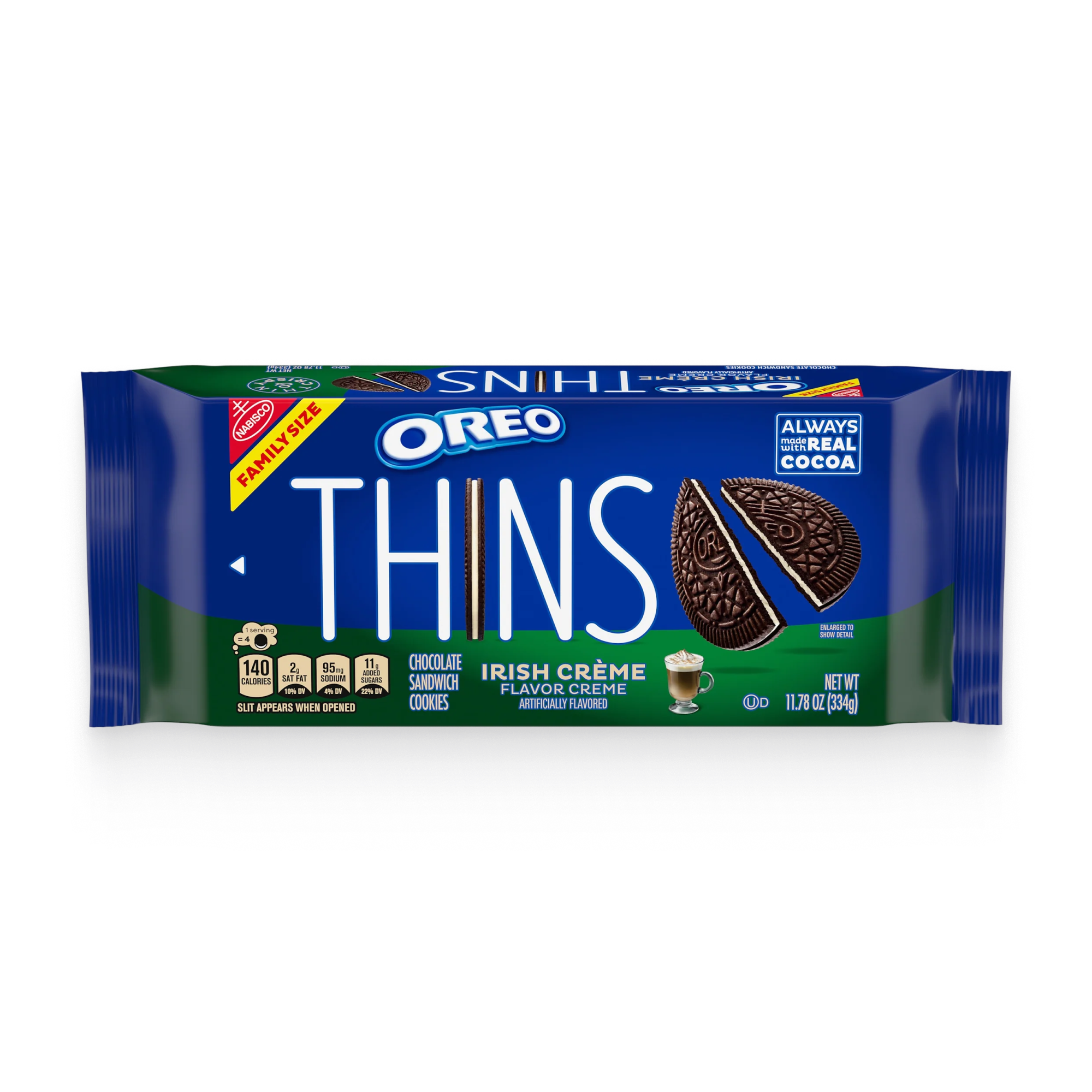 Thins Irish Crème Chocolate Sandwich Cookies, Family Size U7