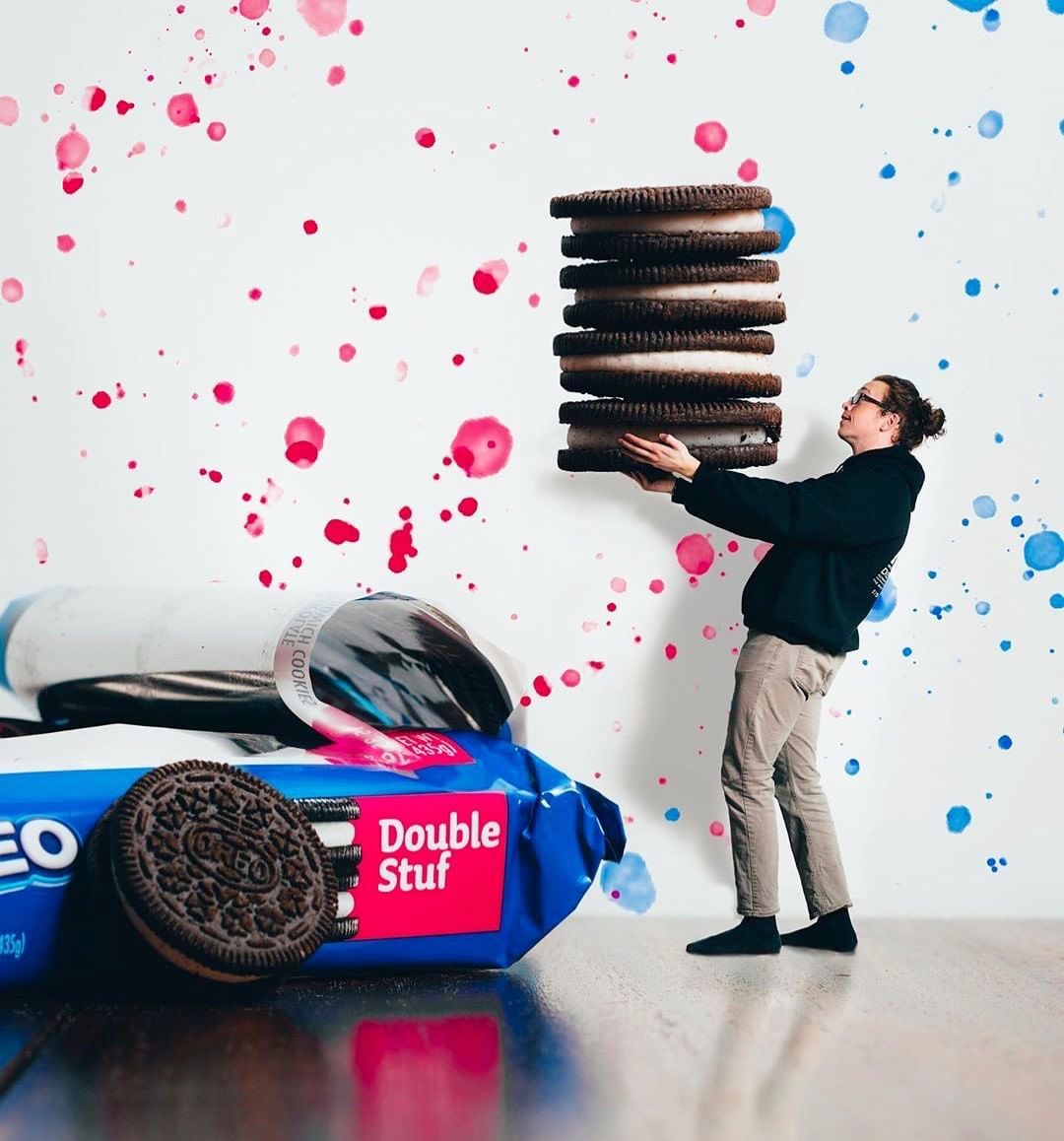 Double Stuf Chocolate Sandwich Cookies, Family Size K3