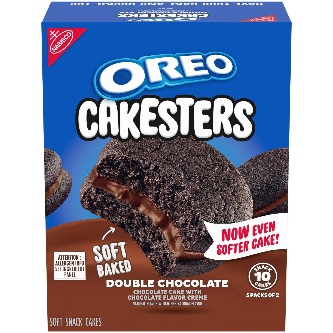 Cakesters Double Chocolate Soft Snack Cakes, Snack Packs, 2 Pack B5