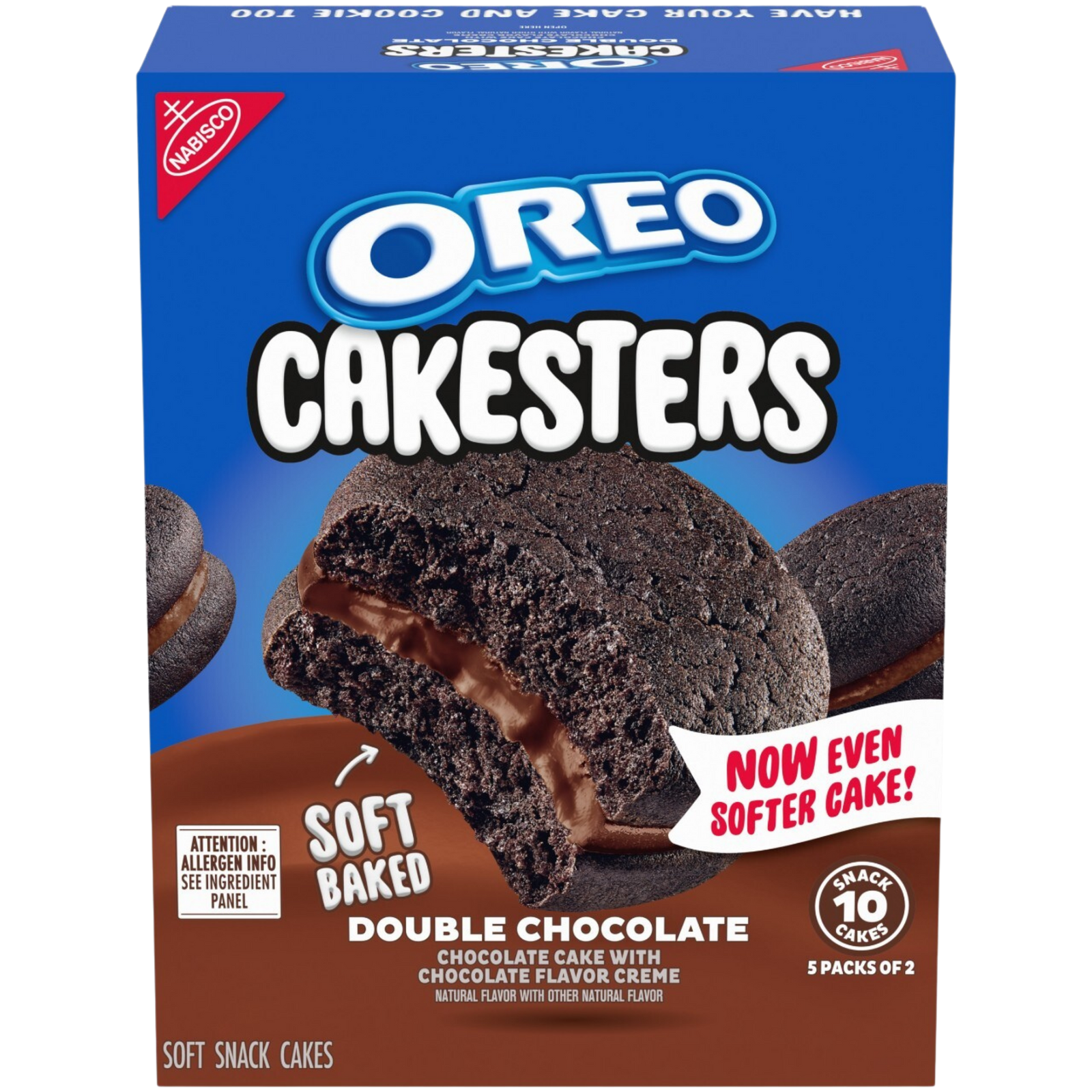 Cakesters Double Chocolate Soft Snack Cakes, Snack Packs V5
