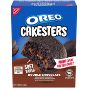 Cakesters Double Chocolate Soft Snack Cakes, Snack Packs V5