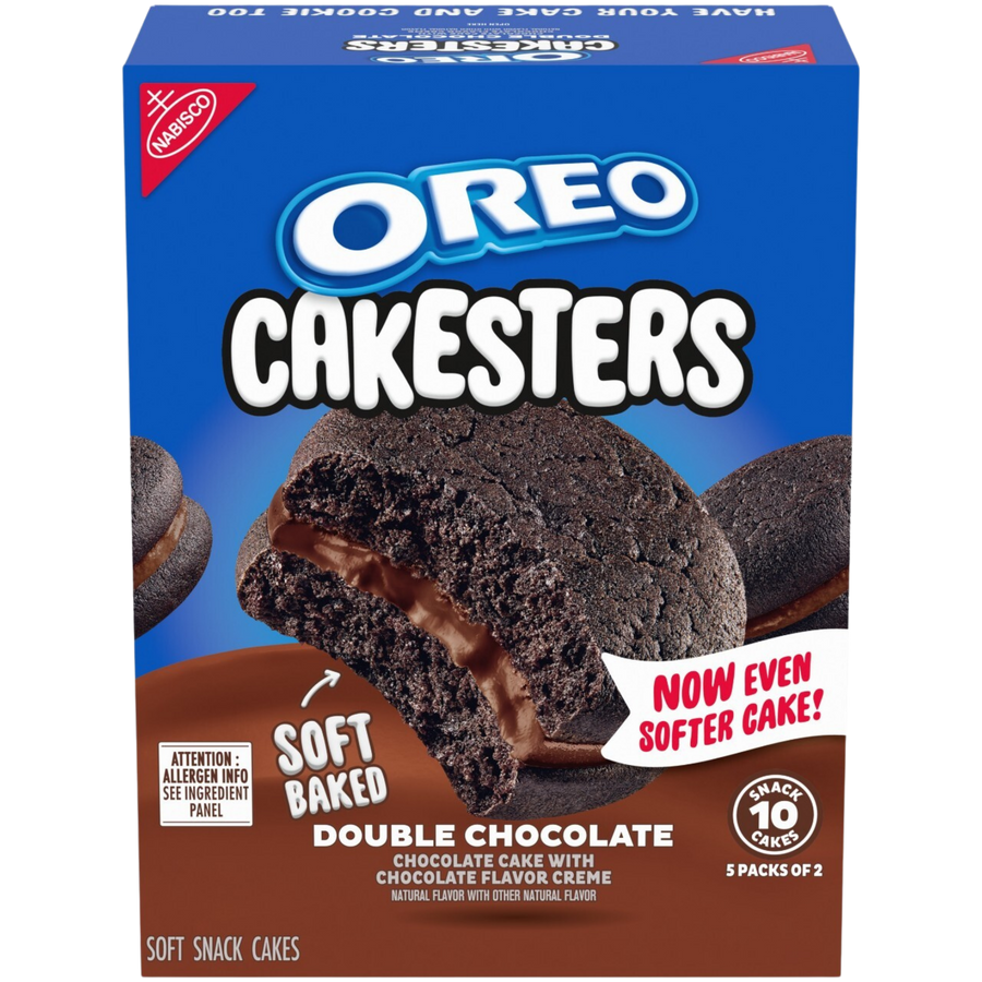 Cakesters Double Chocolate Soft Snack Cakes, Snack Packs V5